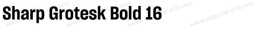 Sharp Grotesk Bold 16字体转换